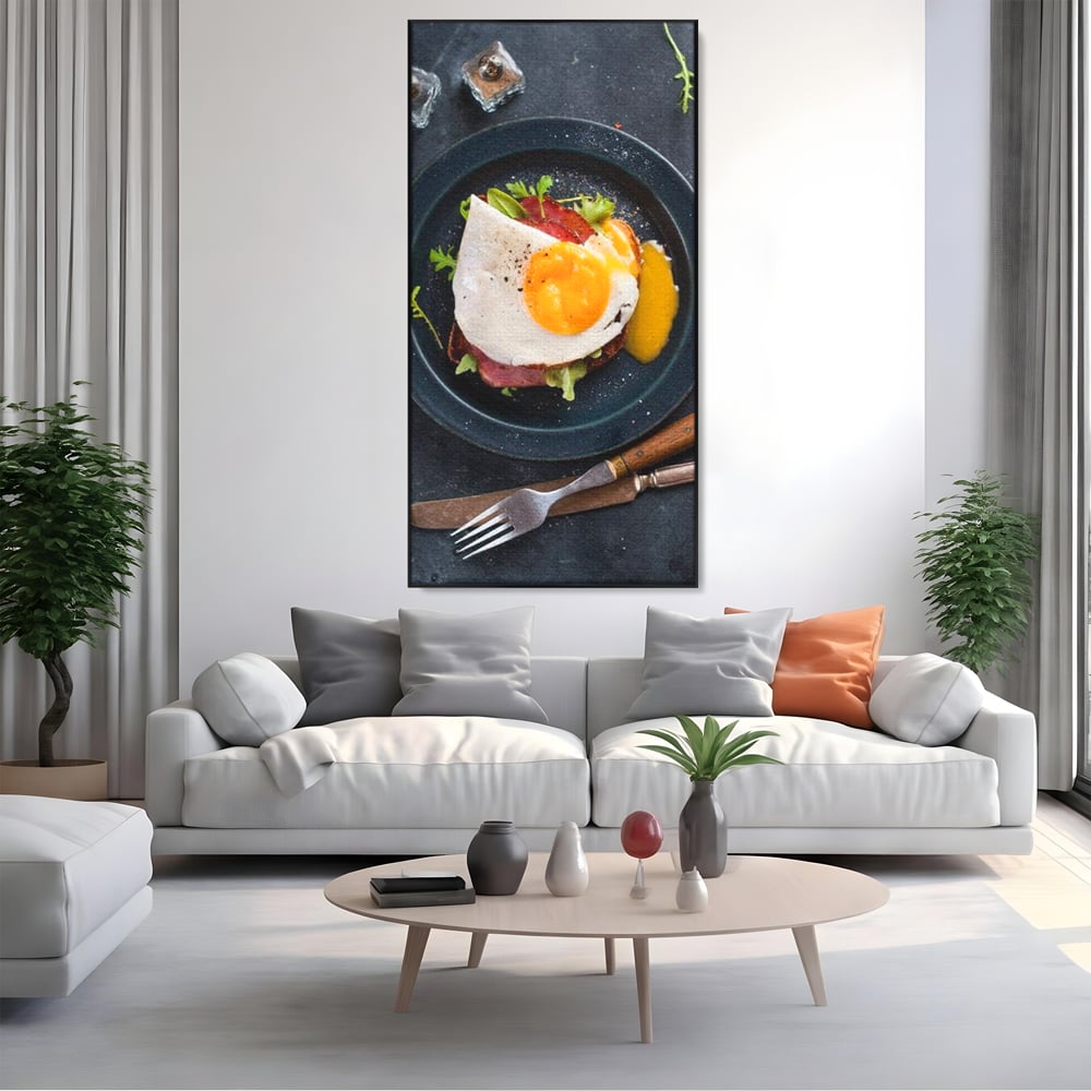 Tablou Canvas cu Mic Dejun, Alb si Galben, N1014